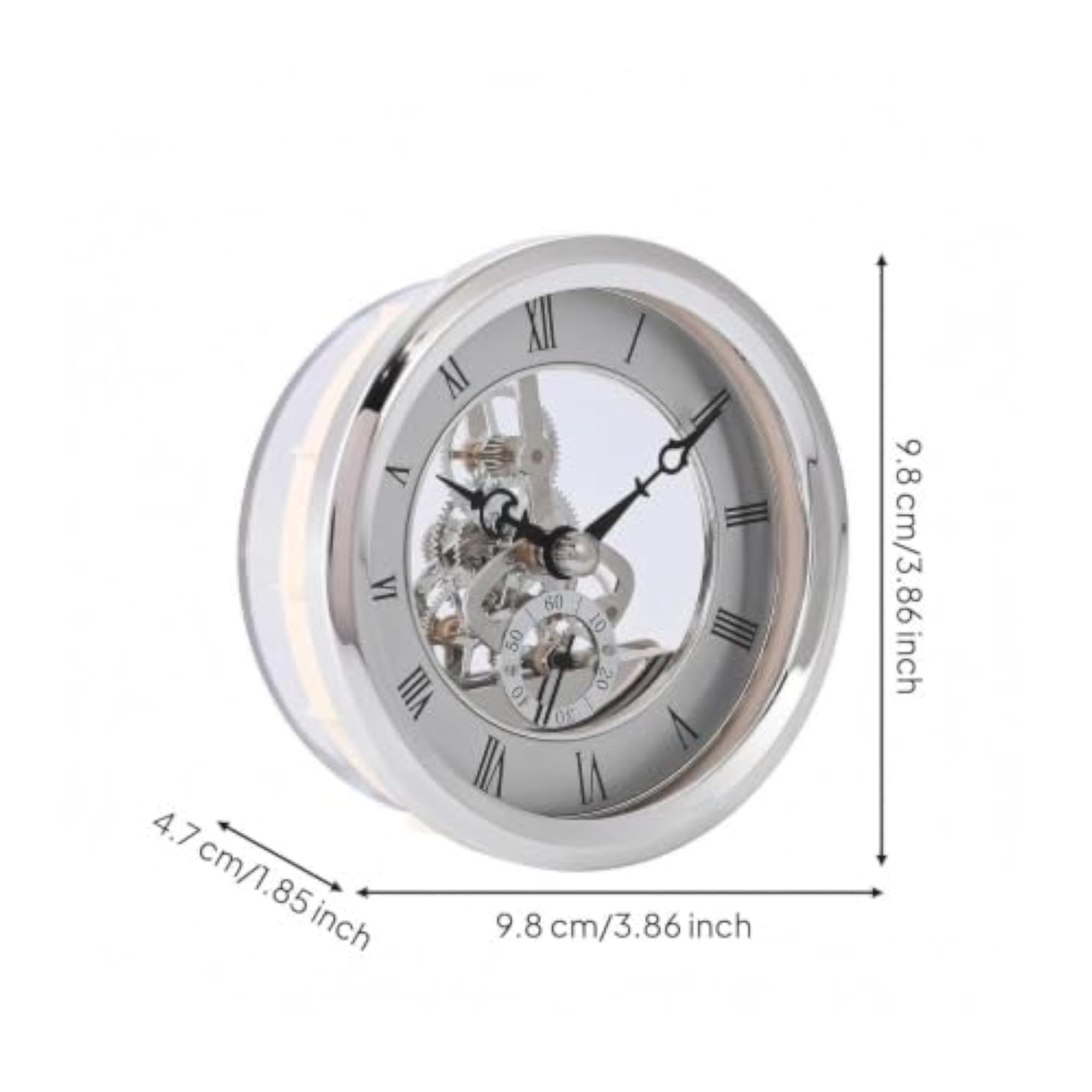 Round Clock Insert Mechanical Gears, Clock Face Insert